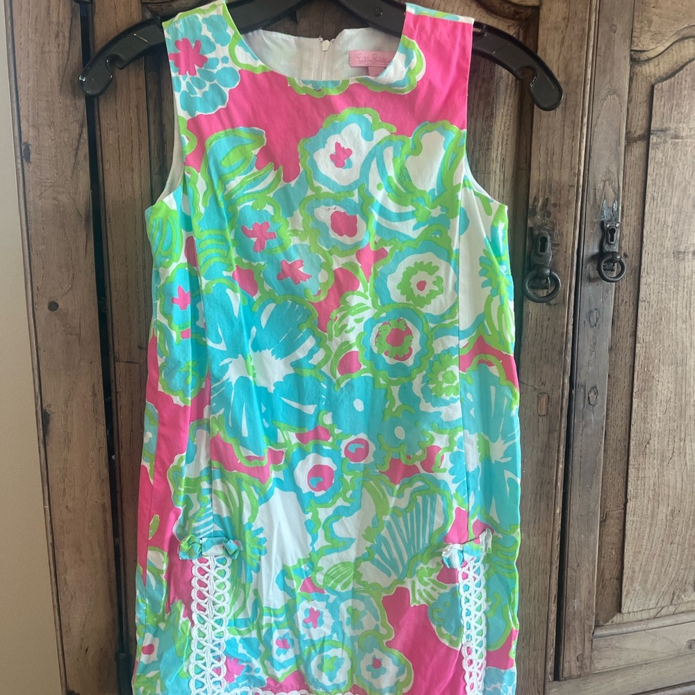 Lilly Pulitzer Pink and Green Kids Dress